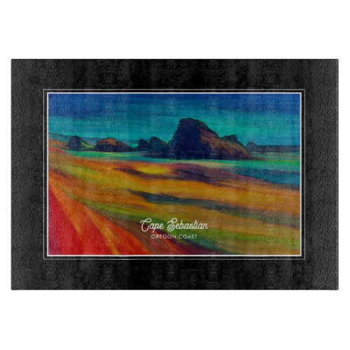 Colorful Cape Sebastian Oregon Coast Art Cutting Board