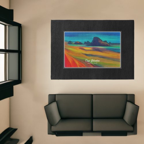 Colorful Cape Sebastian Oregon Coast Art Rug