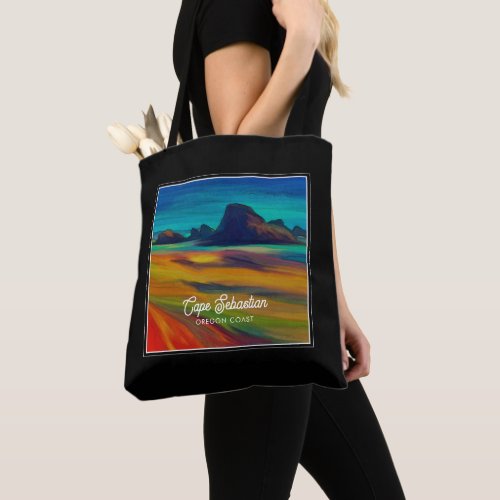 Colorful Cape Sebastian Oregon Coast Art Tote Bag