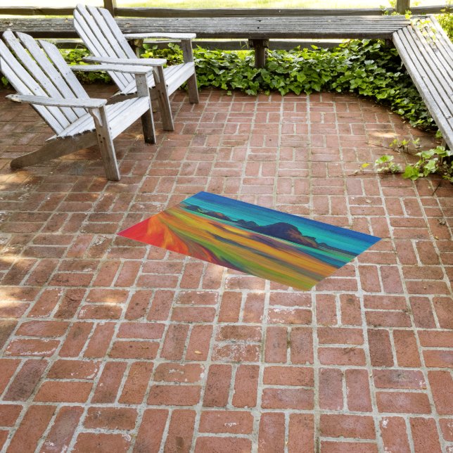 Colorful Cape Sebastian Oregon Coast Outdoor Rug (Insitu (Outdoor 3))