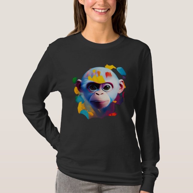 Colorful Capuchin Monkey  1 T-Shirt (Front)