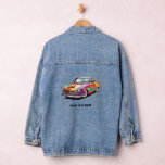 Colorful  Car - add your text Denim Jacket