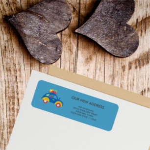 Colorful Car Change of Address Label