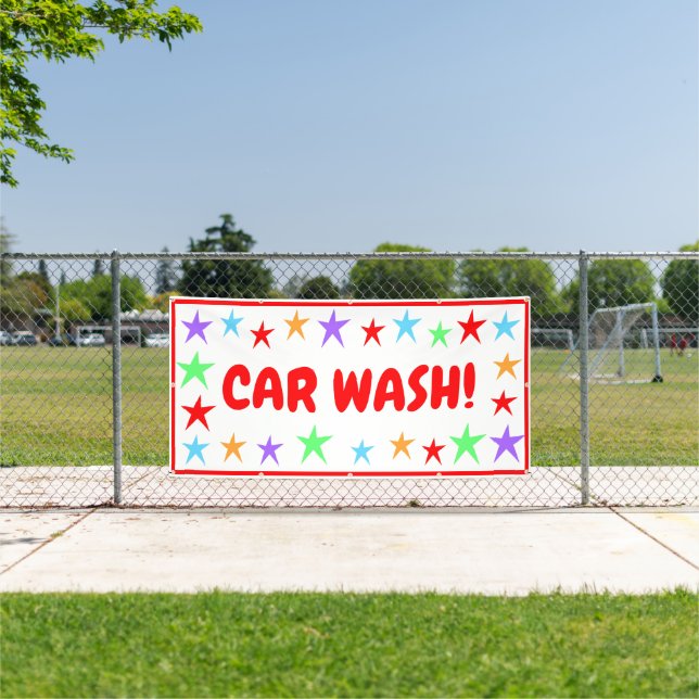 Colorful Car Wash Banner (Insitu)