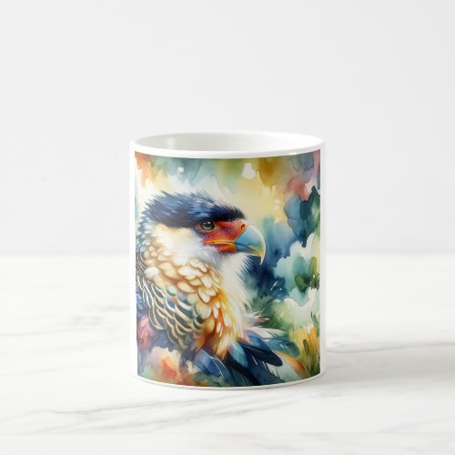 Colorful Caracara AREF763 _ Watercolor Coffee Mug