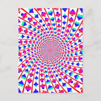Colorful Card Suits Vortex