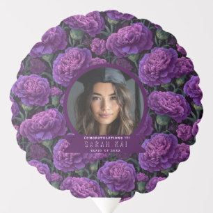 Colorful Carnation Floral His Graduation Balloon