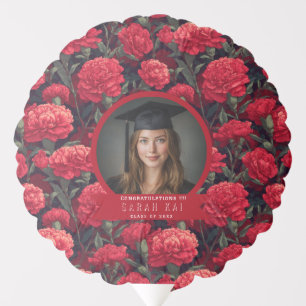 Colorful Carnation Petals Wife Graduation Balloon