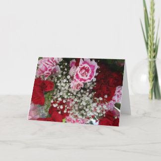 Colorful Carnations and Baby Breaths Card