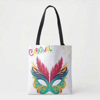 Colorful Carnival Mask – Festive Mardi Gras Design Tote Bag