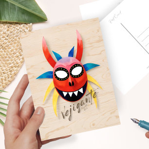 Colorful Carnival Mask from Puerto Rico Postcard