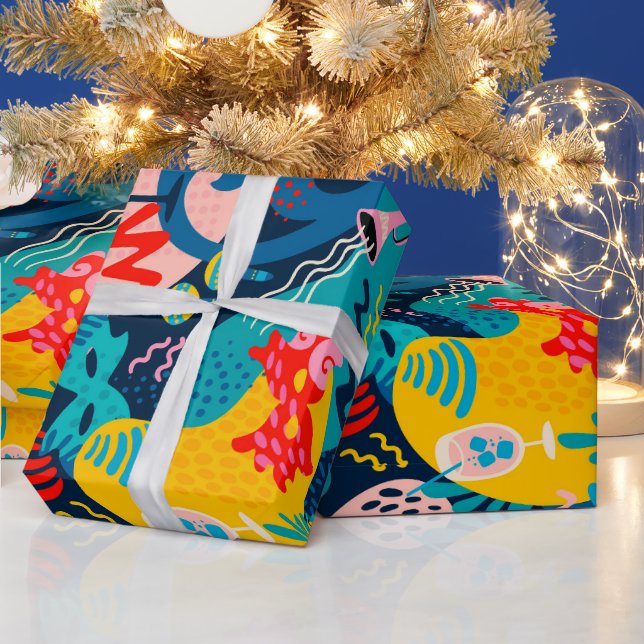Colorful carnival pattern wrapping paper (Holidays)