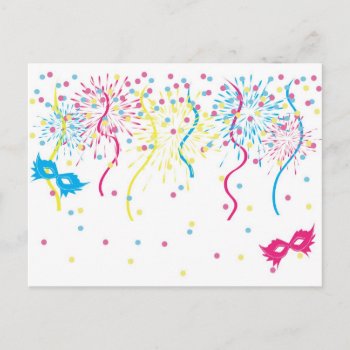 Colorful Carnival Postcard by escapefromreality at Zazzle