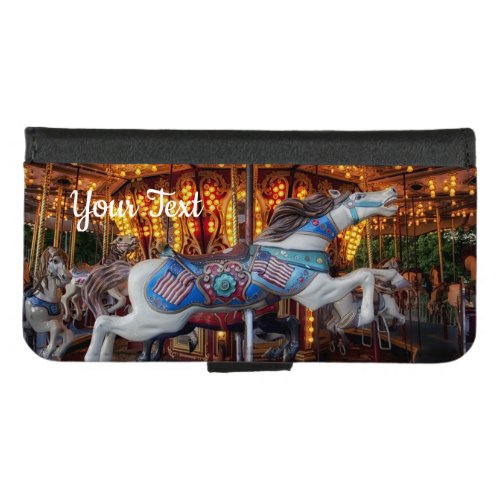 Colorful Carousel Horse and Merry Go Round iPhone 87 Wallet Case