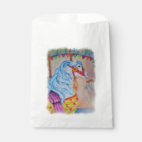 COLORFUL CAROUSEL HORSE THANK YOU FAVOR BAG