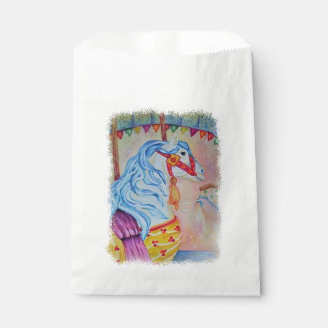 COLORFUL CAROUSEL HORSE THANK YOU FAVOR BAG (Front)
