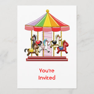 Colorful Carousel Invitation