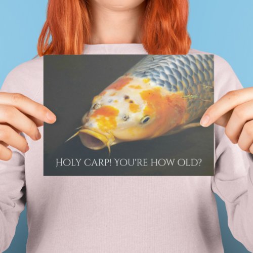 Colorful Carp Fish Funny Birthday Card