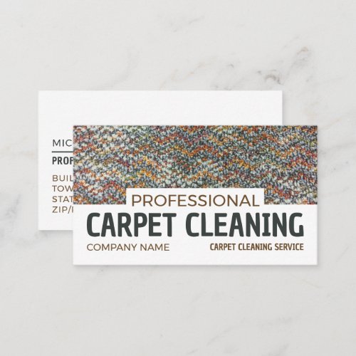 Colorful Carpet Carpet Cleaner Cleaning Service Business Card