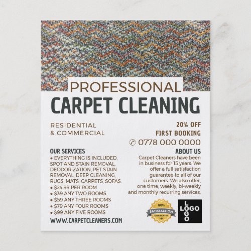 Colorful Carpet Carpet Cleaner Cleaning Service Flyer