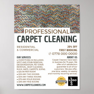 Colorful Carpet, Carpet Cleaner, Cleaning Service Poster