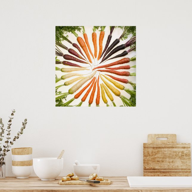 Colorful Carrots Poster (Kitchen)