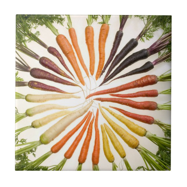 Colorful Carrots Tile (Front)