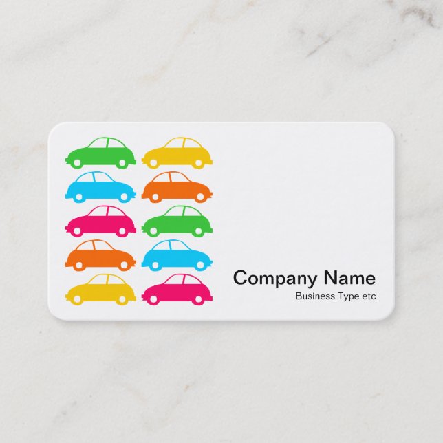 Colorful Cars 02 Business Card (Front)
