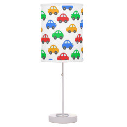 Colorful Cars Vehicle Transportation Boys Room Table Lamp