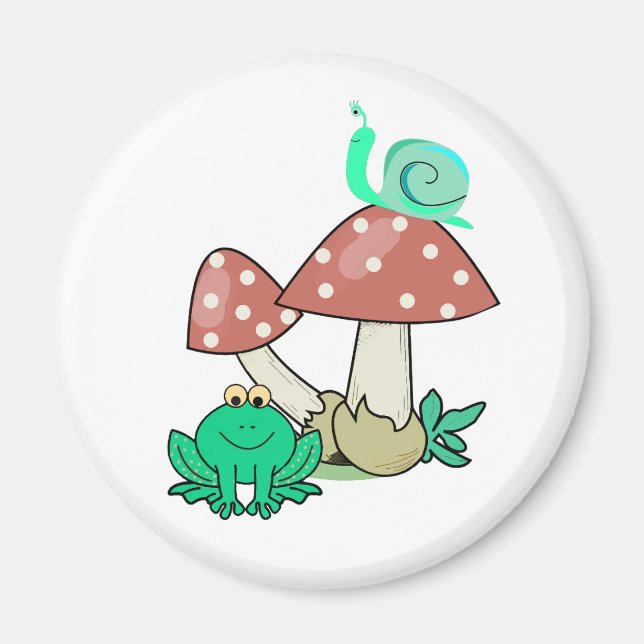 Colorful cartoon art magnet (Front)