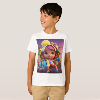 Colorful Cartoon Boy T-Shirt