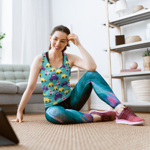 Colorful cartoon cars tank top