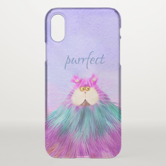 Colorful Cartoon Cat  Uncommon iPhone Case (Back)