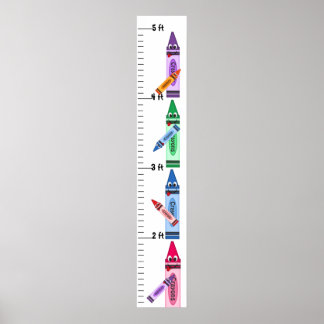 Colorful Cartoon Crayons Grow Chart