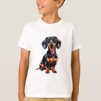 Colorful Cartoon Dachshund