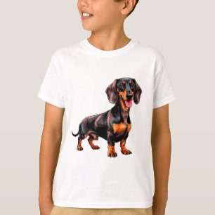Colorful Cartoon Dachshund T-Shirt