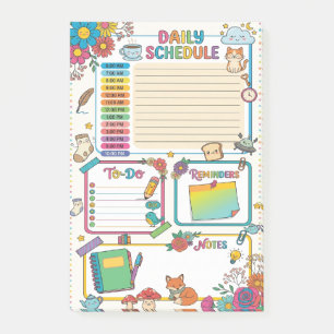 Colorful Cartoon Daily Planner Post-it Notes