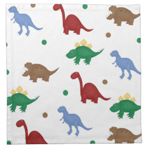 Colorful Cartoon Dinosaur Napkins