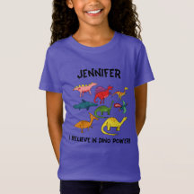 Colorful Cartoon Dinosaurs with Custom Name