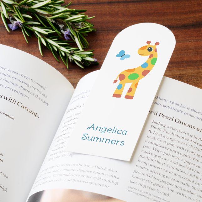 Colorful Cartoon Giraffe and Butterfly Bookmarks (Book)