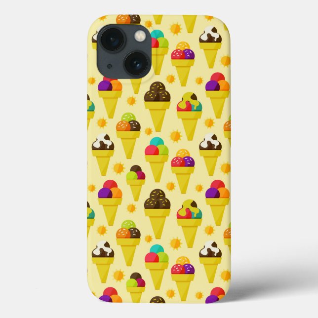Colorful Cartoon Ice Cream Cones Case-Mate iPhone Case (Back)