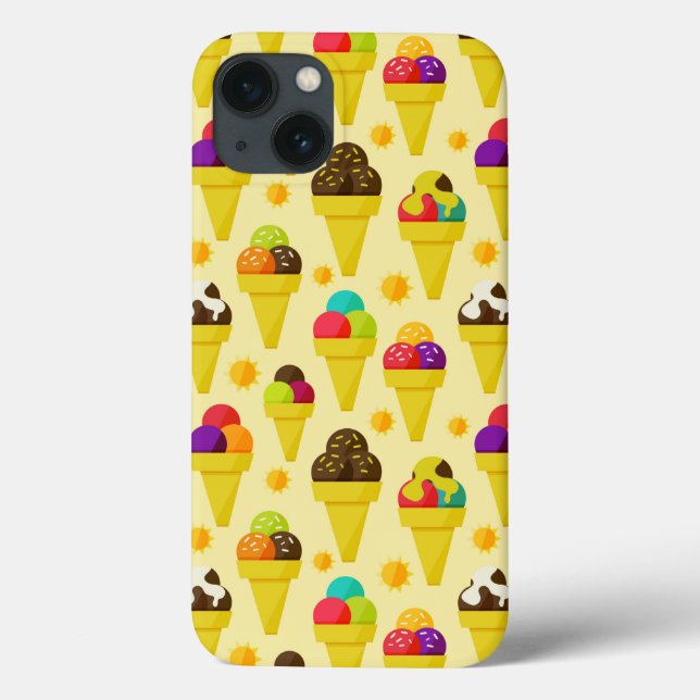 Colorful Cartoon Ice Cream Cones Case-Mate iPhone Case (Back)