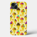 Colorful Cartoon Ice Cream Cones iPhone 13 Case