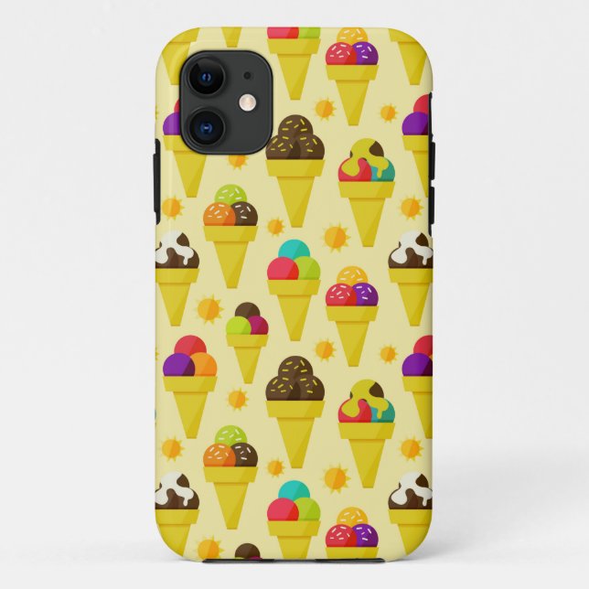 Colorful Cartoon Ice Cream Cones Case-Mate iPhone Case (Back)