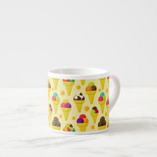 Colorful Cartoon Ice Cream Cones Espresso Cup