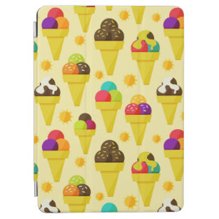 Colorful Cartoon Ice Cream Cones iPad Air Cover
