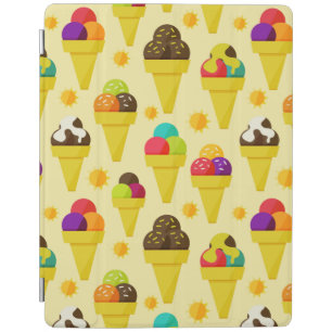 Colorful Cartoon Ice Cream Cones iPad Smart Cover