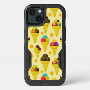 Colorful Cartoon Ice Cream Cones iPhone 13 Case