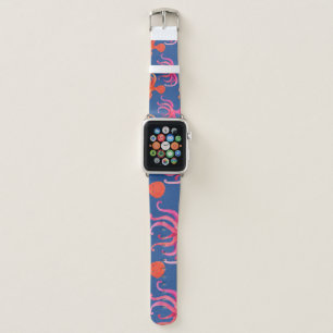 Colorful Cartoon Octopus Watercolor Pattern Apple Watch Band