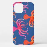 Colorful Cartoon Octopus Watercolor Pattern iPhone 12 Case